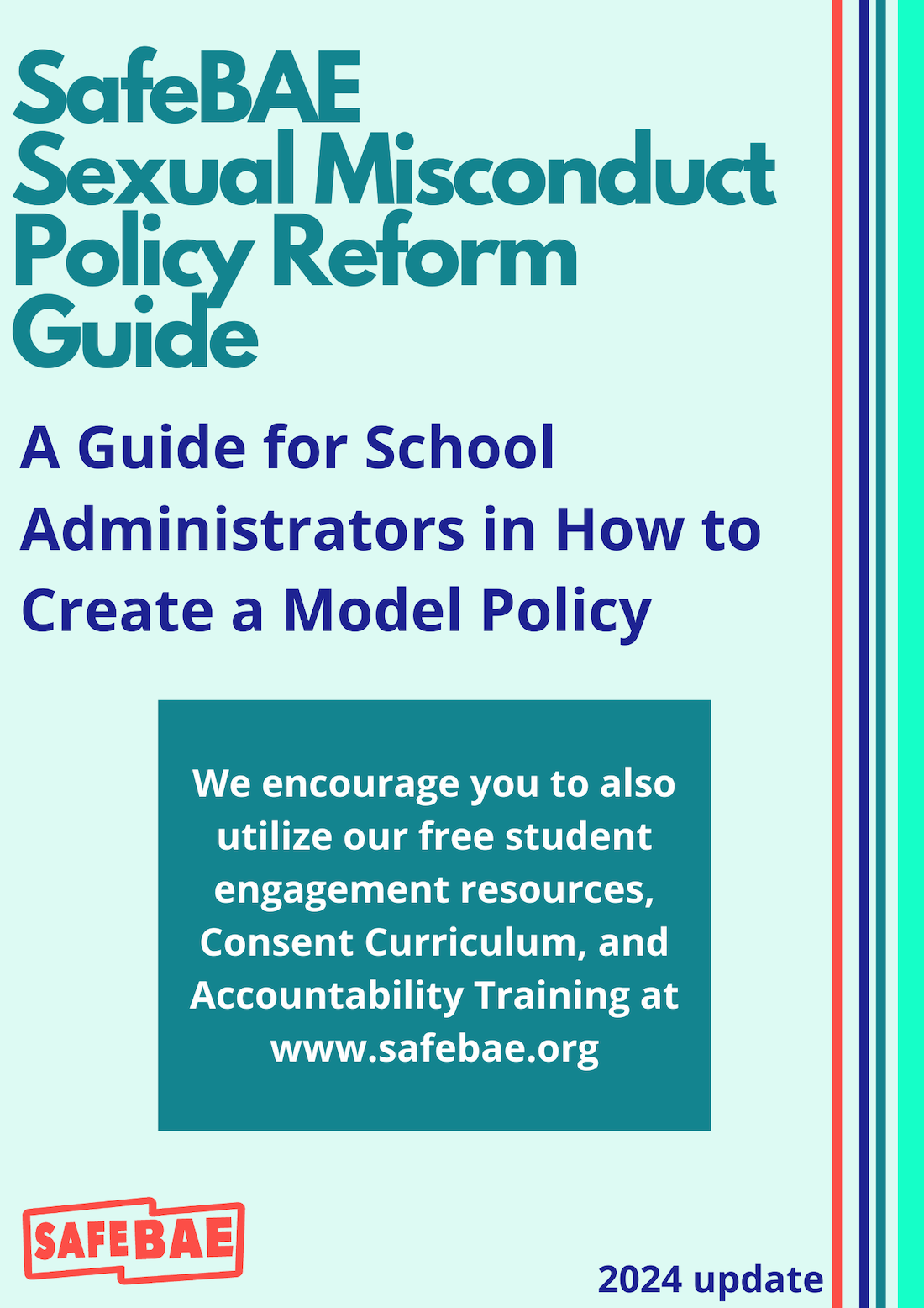 2024 SafeBAE Sexual Misconduct Policy Reform Guide for School Administrators